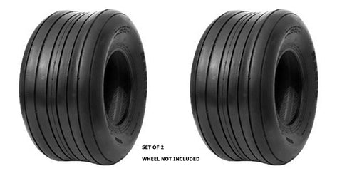 15x6.00-6 Carlisle Straight Rib 4 Ply Rated Tubeless Lawn & Garden Tubeless Tire (Set of 2)