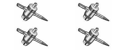 Valve Tool Stem  4 Way Tire Core Remover Valve Stem Tool Repair Rethreader (LOT OF 4)