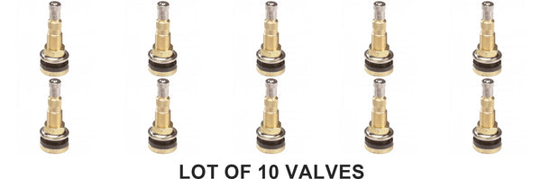 Lot De 10 Valves TR618A En Laiton Pour Pneus De Tracteur - Trou De Jante 5/8" (1,6 Cm)