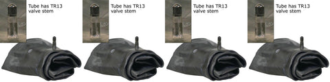 13"-14" FR13/14 Firestone Multi Size Automotive  Implement Tire Inner Tube with TR13 Straight Valve Stem Radial/Bias (SET OF 4)