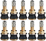 TIRE VALVE  TR501  Straight Brass Valve, 1 1/2" (38mm) .625" (15.9mm)  (Lot of 10)