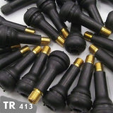 Tire Valve TR413 Standard 1- 1/4" Length Snap In Tubeless Tire Valve Stems  (LOT OF 25 )