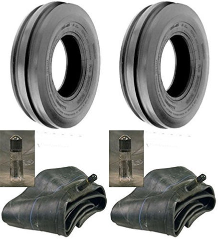 4.00-15 Tri Rib (3 Rib) 4 ply rated  Tires with Tubes  (Set of 2)