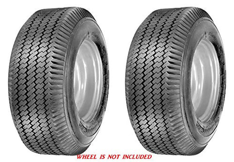 4.10/3.50-4  Major Brand  4 Ply Rated Tubeless Sawtooth Tread Rib Tires (SET OF 2)