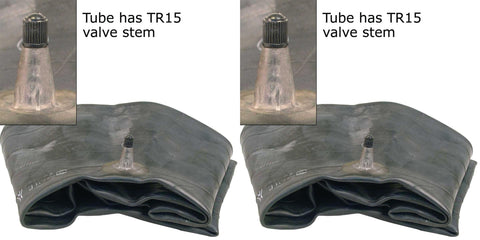 11.00X16 11.00-16 Major Brand Heavy Duty Farm Tire Inner Tubes with TR15 Rubber Valve Stem (SET OF 2)