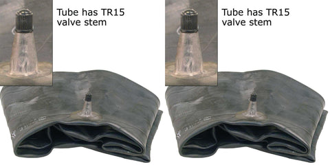 10.00x20 10.00-20 Air Loc Heavy Duty Bias Tire Inner Tubes with TR15 Rubber Valve Stem (SET OF 2)