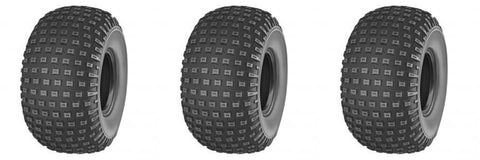 25x12-9 Deestone Knobby Tubeless  ATV Tires  25x12.00-9 25/12-9  ( SET OF 3)
