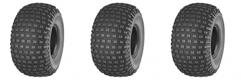 25x12-9 Deestone Knobby Tubeless  ATV Tires  25x12.00-9 25/12-9  ( SET OF 3)