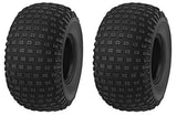 16x8-7 Deestone D929 Knobby 4 ply rated Tubeless ATV Tires  -  (SET OF 2)