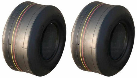 11x6.00-5 OTR Smooth Slick 4 Ply Rated Tubeless Tires (SET OF 2)