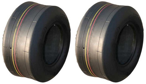 11x4.00-5 Major Brand 4 Ply Rated Tubeless Smooth Slick Tires (SET OF 2)