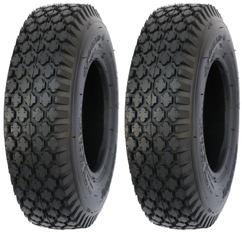 4.10/3.50-4 Air Loc Stud Tire 4 Ply Rated Tubeless Stud Tires (Set of 2)