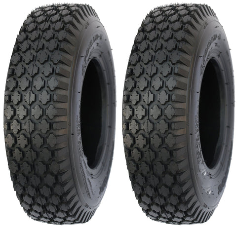 4.10/3.50-6 Air Loc 4 Ply Rated Tubeless Stud Tires (Set of 2)
