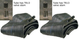6-12 Major Brand Tractor Implement Tire Inner Tube with TR13 Rubber Valve & Bushing (SET OF 2)
