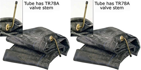 8.25R20 8.25-20 Heavy Duty Tire Inner Tubes with TR77A Bent Metal Valve Stem Radial/Bias (SET OF 2)