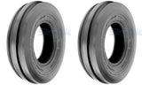 5.50-16 Major Brand Tri Rib (3 Rib) F-2  6 Ply Rated TUBELESS Tires (Set of 2)