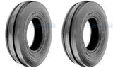 4.00-12 Tri Rib (3 Rib) 4 Ply Rated  Farm Tractor Implement Tires with tubes (Set of 2)