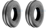 4.00-12 Tri Rib (3 Rib) 4 Ply Rated  Farm Tractor Implement Tires (Set of 2)
