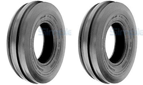 4.00-12 Tri Rib (3 Rib) 4 Ply Rated  Farm Tractor Implement Tires with tubes (Set of 2)