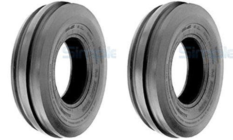 4.00-12 Tri Rib (3 Rib) 4 Ply Rated  Farm Tractor Implement Tires with tubes (Set of 2)