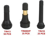 Tire Valve Snap-In Tubeless Tire Valve Stem 3 Size  Assortment (TR413= 50 Pcs) (TR418=25 Pcs)(TR600HP=25 Pcs)  (LOT OF 100)