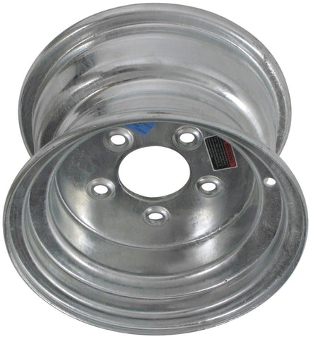 10" Galvanized Steel Trailer Wheel 5 Bolt/Lug Fits 20.5x8.0-10 205/65-10 Tires
